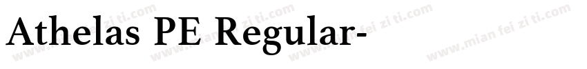 Athelas PE Regular字体转换